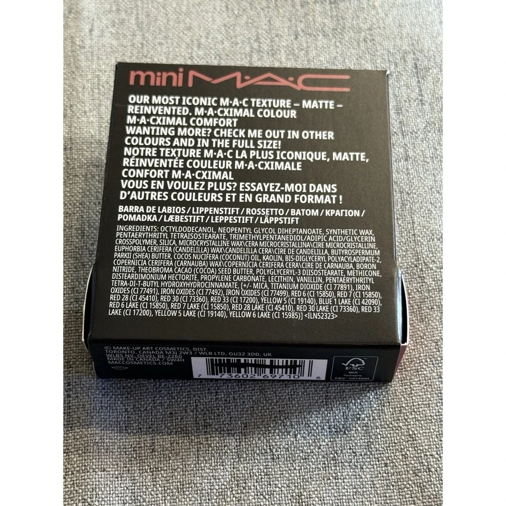 MAC Macximal Matte Lipstick | 617 Velvet Teddy | New In Box 0.05oz/1.7g Mini New